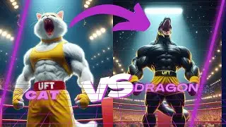 Cat Fighting for Daddy | CAT VS DRAGON  in the Boxing #cat #cutecat #fightlover