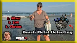 BEACH Metal Detecting and Finding Double SILVER in the sand!
