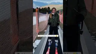 My first baby steps on Skis in La Molina Spain ⛷️ #skiing #lamolina #spaintravel
