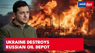 Ukraine Drone Strike Sparks Fire in Russia: Sochi Oil Depot Burns | WATCH