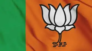BJP Flag Waving Animation / free stock footage / 3-min loop