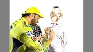 ms dhoni drawing digital | sunil Gavaskar drawing | ms dhoni giving autograph to sunil Gavaskar