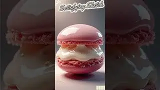 Drawing a Macaron That Looks Too Real to Eat ✏️🍓 #satisfying  #art