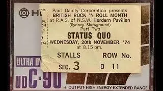 Status Quo - Sydney - 20th November 1974 - Super 8 footage