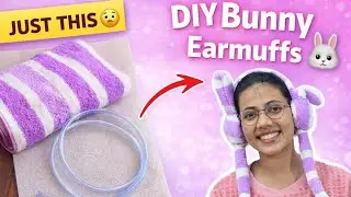 Bunny Ear Muffs at Home 🐰|| आसान DIY ||😍✨