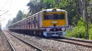 Aerodynamic & High speedy Sealdah-Ranaghat Local Train entering Simurali Railway Station