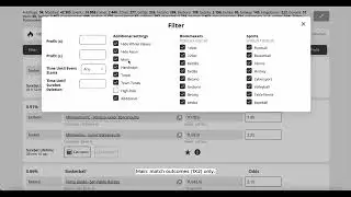 Continuation of the overview of the top menu and arbitrage card data on WorkBet info