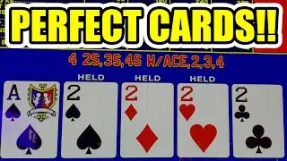 JACKPOT HANDPAY!! PERFECT CARDS!! Triple Double BONUS Poker!