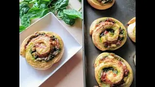 Palak Paneer Pinwheel / Spinach and Cheese Pinwheel