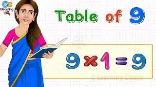 Table of 9 | Table Of 9 With Activity | Learn Multiplication | E-Learning Studio