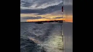 M/s Visby departs from port of Visby early in the morning.