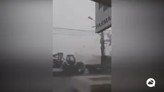 Wet downburst in Romania