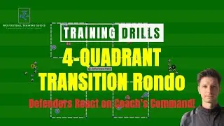 ⚽ 4-QUADRANT TRANSITION Rondo: Defenders React on Coach's Command!