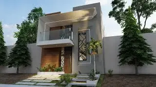 DISEÑO DE CASA MODERNA EN 7m x 14m