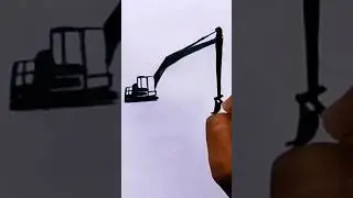 Excavator drawing#shorts
