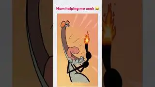 Mum helping me cook 😂😂#animation