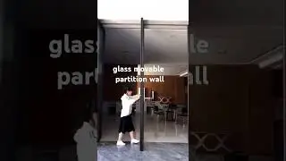 A movable glass partition wall