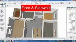 VILLA Design in ArhiCAD (Floor & Sidevalk) / Proiectare VILA in ArhiCAD (Podea si Trotuar)