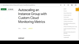 Autoscaling an Instance Group with Custom Cloud Monitoring Metrics | GSP087 | Facilitator Program 22