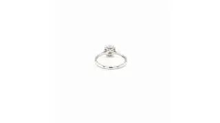 9ct White Gold Brilliant Cut Diamond Illusion Set Cluster Ring 0.34ct - 01050312