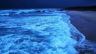 Natural Insomnia Therapy - Overcome Stress To Best Relaxing Sleep with Powerful Ocean Waves at Night