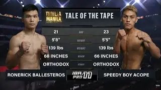 Ronerick Ballesteros 🇵🇭 vs Speedy Boy Acope 🇵🇭 | 'Thrilla in Manila' IBA.PRO 11 | October 29, 2025