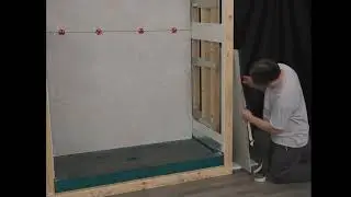 #18 - Installing Closed Cell Foam on Return Walls - Synthesis Horizontal Shower Panels