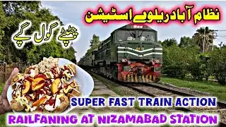 🚉 Railfanning at Nizamabad Station | High-Speed Train Action & Trackside Thrills