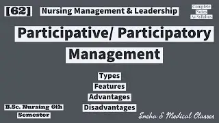 Participative/ Participatory Management | Types | Features | Advantages | Disadvantages | Hindi |