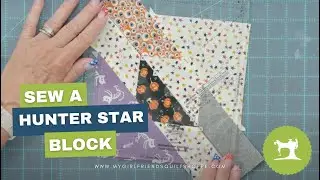 How to Make a Hunter Star Quilt Block with the Creative Grids Ruler (Scrappy + Easy!)