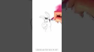 🐴 Easy Donkey Drawing Tutorial from Shrek 🖼️ Step-by-Step Guide 🎬#shorts #drawing #RavlykArt