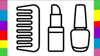 Comb drawing| Draw A cute comb| Nail polish drawing for kids and toddlers||