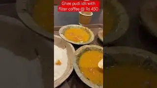 Ghee pudi idli with filter coffee @ Rs 450 #southindian #food #indianfood #airport #delhi #dinner