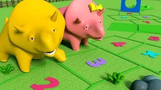 ダイノとダイナと遊ぼう - ダイナソーのダイノと一緒に学ぼう👶教育アニメ 🦕ダイノと一緒に学ぼう👶 Learn Colors and Numbers