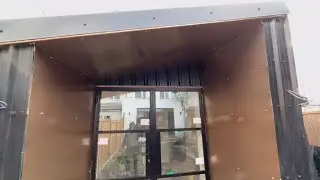Spraying the copper cladding - Modern Garden house Ep 37