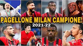 PAGELLONE MILAN CAMPIONE D&rsquo;ITALIA 2021-22 - SICKWOLF