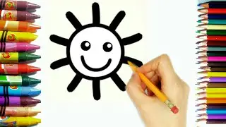 Sun coloring and drawing for Kids | How To Draw | Learn Colors | Colors for Kids