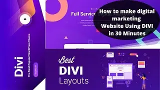 How to make a Digital Marketing website using divi in 30 minutes | Divi Theme Tutorial | Honey Tube