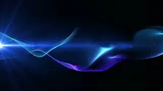 Seamless Loop Blue Elegant Abstract Dynamic Lines in Motion with Particles Revolvin HD