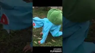 Pok&eacute;mon bulbasaur costume for Halloween