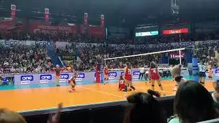 Another angle of Bea Deleon block Jules Samonte | Choco Mucho vs PLDT|
