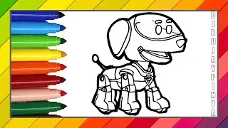 Dibuja y Colorea a PERROBOT de PAW PATROL 🤖🐶 🌈 Dibujos para Ni&ntilde;os 🌈 ROBO DOG PATROL