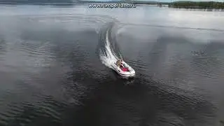 Вид с квадрокоптера на лодку Altair HDS 400 НДНД | видео от клиента
