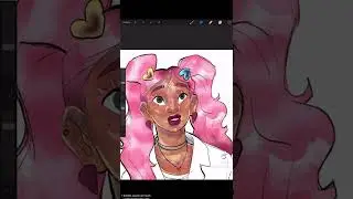 Pin haired character design illustration drawing procreate tutorial artwork sketch Nikkosketch