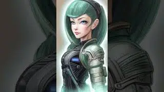 Anime Style Robot/Human Hybrid! (Female) #anime #shorts #ai #shortsfeed