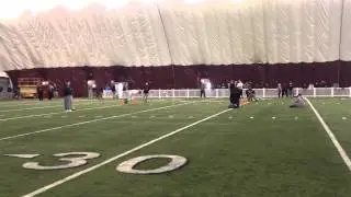 Brian Mihalik DL runs 40 during BC Pro Day