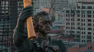 Moscou Russia Vista A&eacute;rea Drone 4K