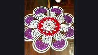Beautiful latest daily rangoli🌼Easy and unique kolam🌼creative flower rangoli designs🌼#rangoli #art  