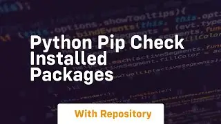 python pip check installed packages