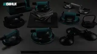 Вакуумная присоска, 100kgs, сверхмощная стальная ручка, упаковка BMC 6 320C, с манометром